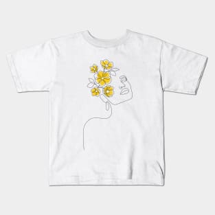 Mustard Bloom Girl Kids T-Shirt